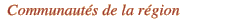  Communautés de la région