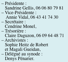 – Présidente : 