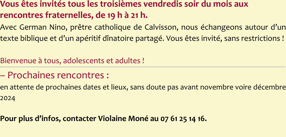 Vous êtes invités tous les