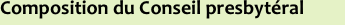 Composition du Conseil presbytéral