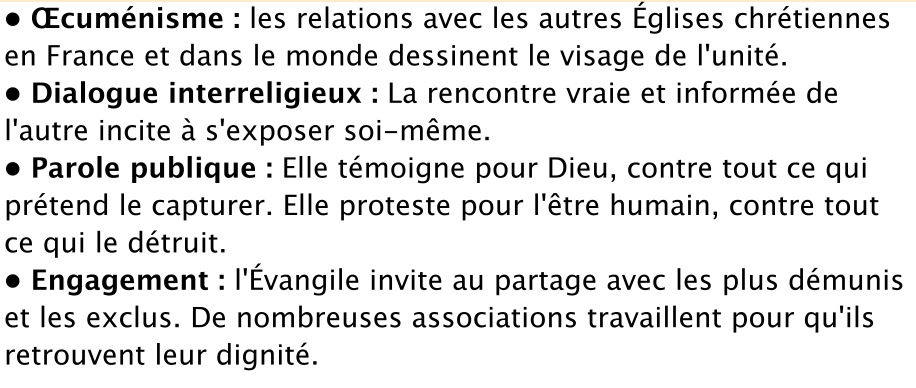 • Œcuménisme : les relations