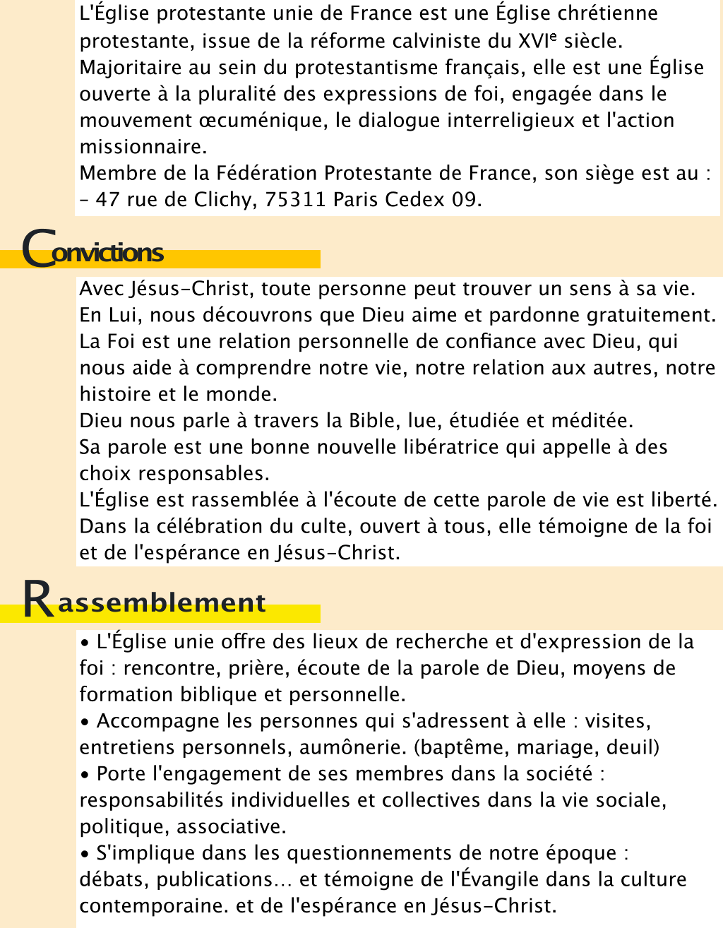 L'Église protestante unie de France
