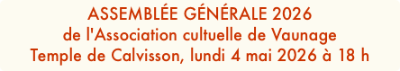 ASSEMBLÉE GÉNÉRALE 2026 