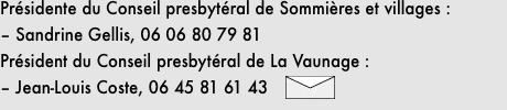 Présidente du Conseil presbytéral de